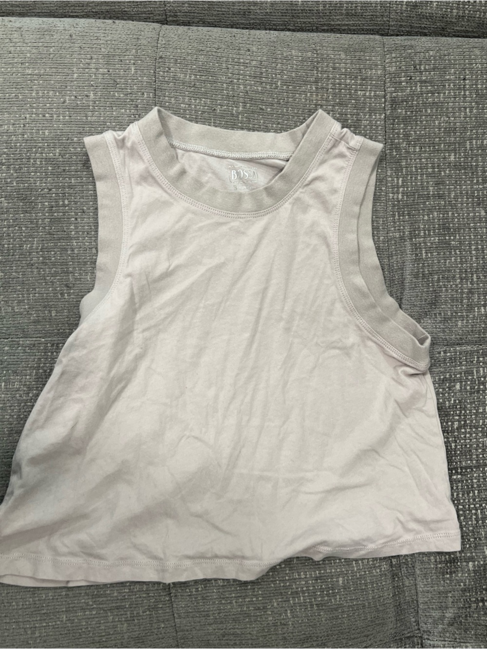 Bossi Light gray Ribbed Tank j35